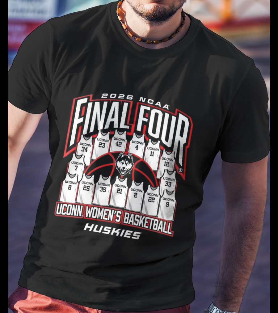 UConn Huskies NCAA Final Four Women's Basketball 2026 Jersey T-Shirt