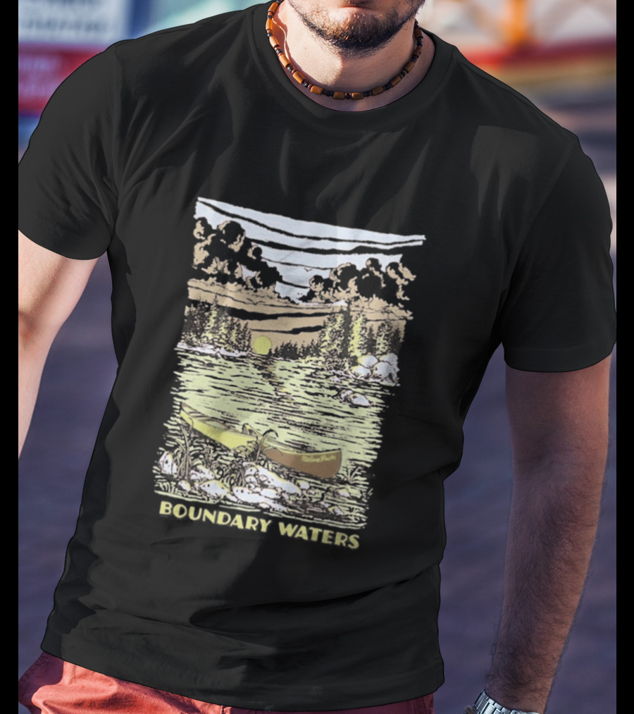 Nature Scenic Canoe Adventure Boundary Waters Twilight Sunset T-Shirt