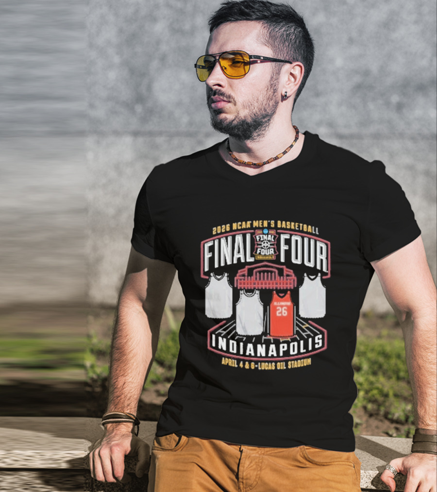 2026 Illini Men's Basketball Final Four Lucas Oil Stadium Indiana April 4 6 T-Shirt