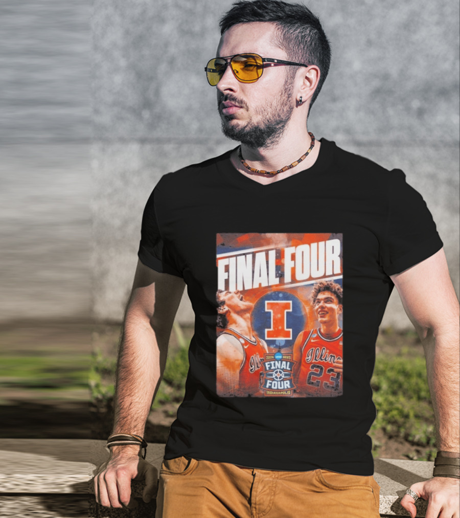 Final Four 2026 Illinois Fighting Illini Indianapolis NCAA Mens Basketball T-Shirt