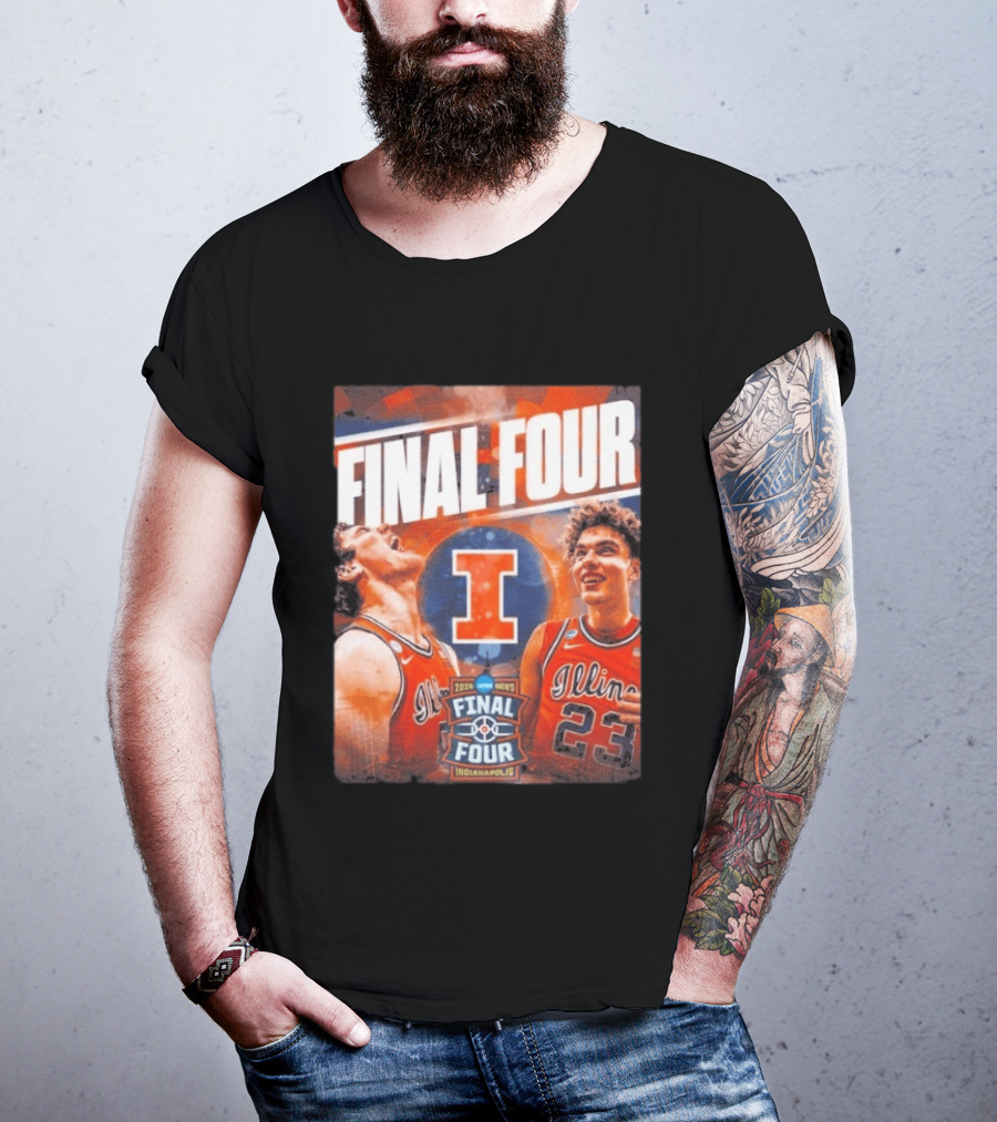 Final Four 2026 Illinois Fighting Illini Indianapolis NCAA Mens Basketball T-Shirt
