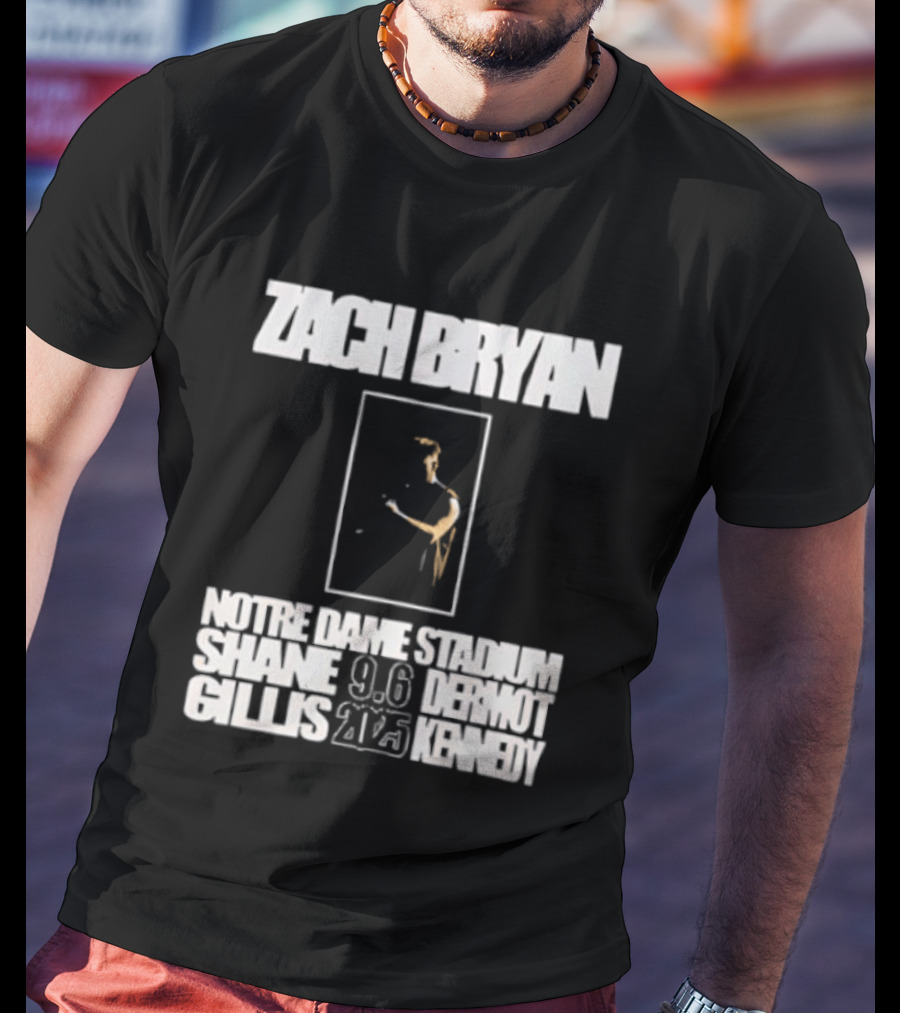 Zach Bryan Notre Dame Stadium Sept 2025 Event Date And Venue T-Shirt
