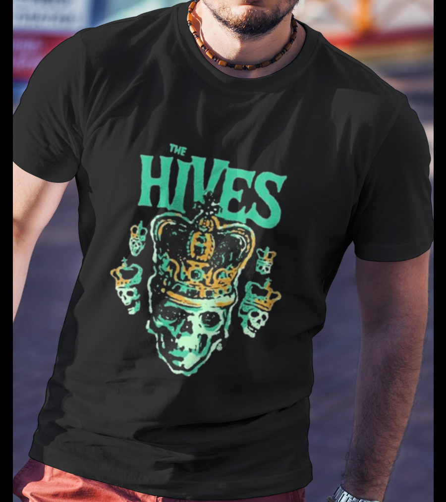 The Hives Green Skull Crown Art Band Merchandise T-Shirt