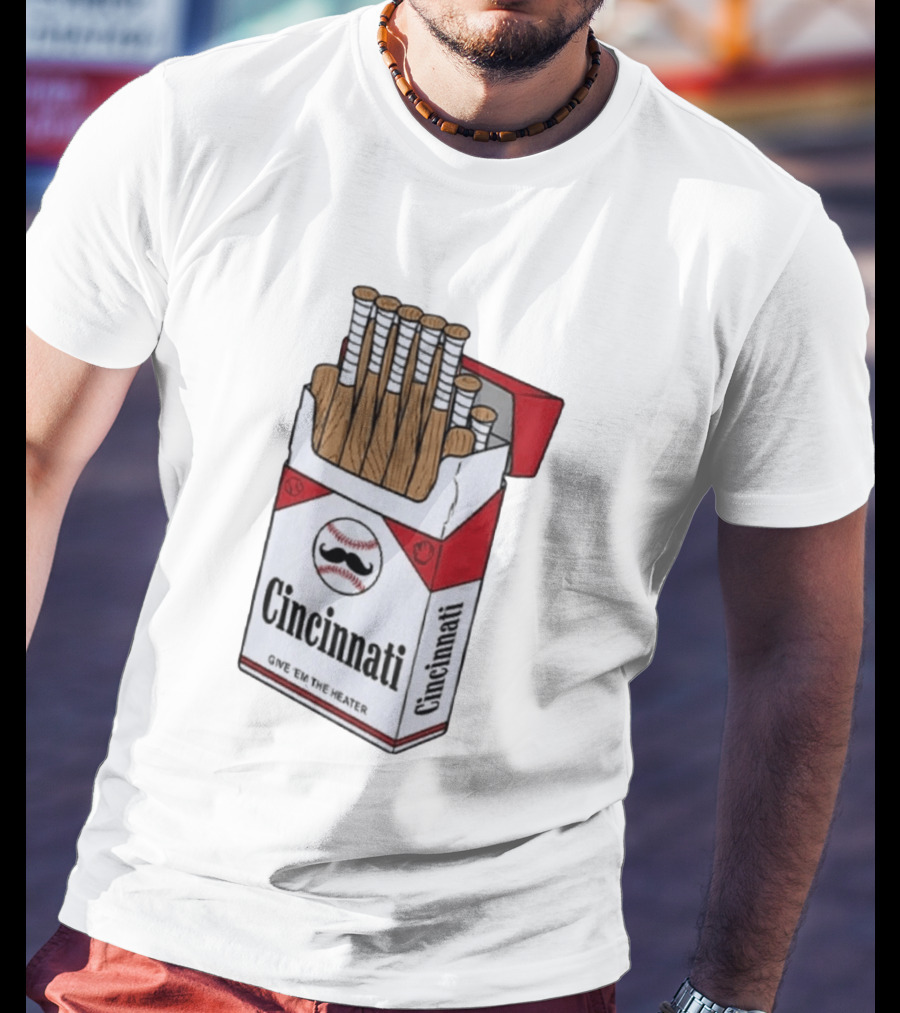 Cincinnati Give 'Em The Heater Baseball Bat Pack T-Shirt