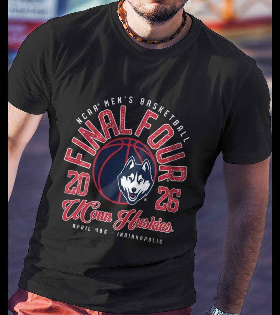 NCAA Men's Basketball Final Four 2026 UConn Huskies April 4&6 Indianapolis T-Shirt