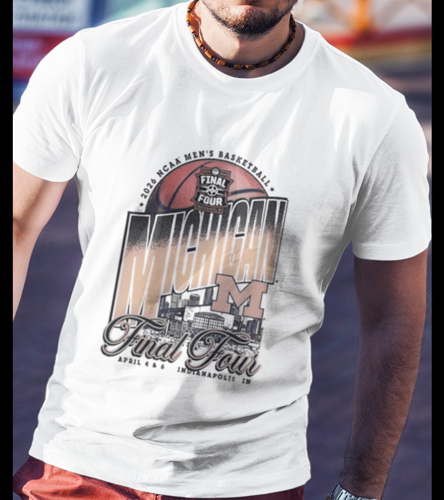 Michigan Wolverines 2026 Men's Final Four Basketball Stadium M Bound T-Shirt