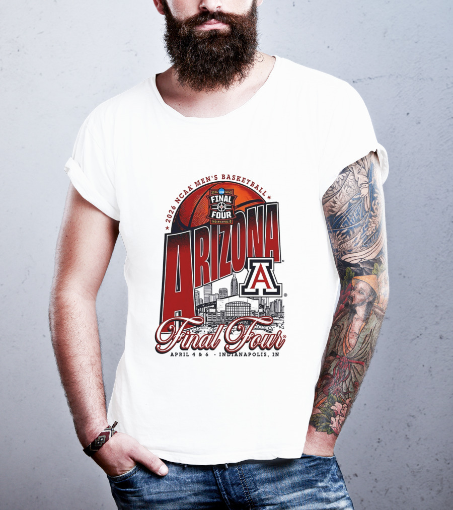 2026 NCAA Men's Basketball Final Four Arizona Wildcats April 4 Indianapolis T-Shirt