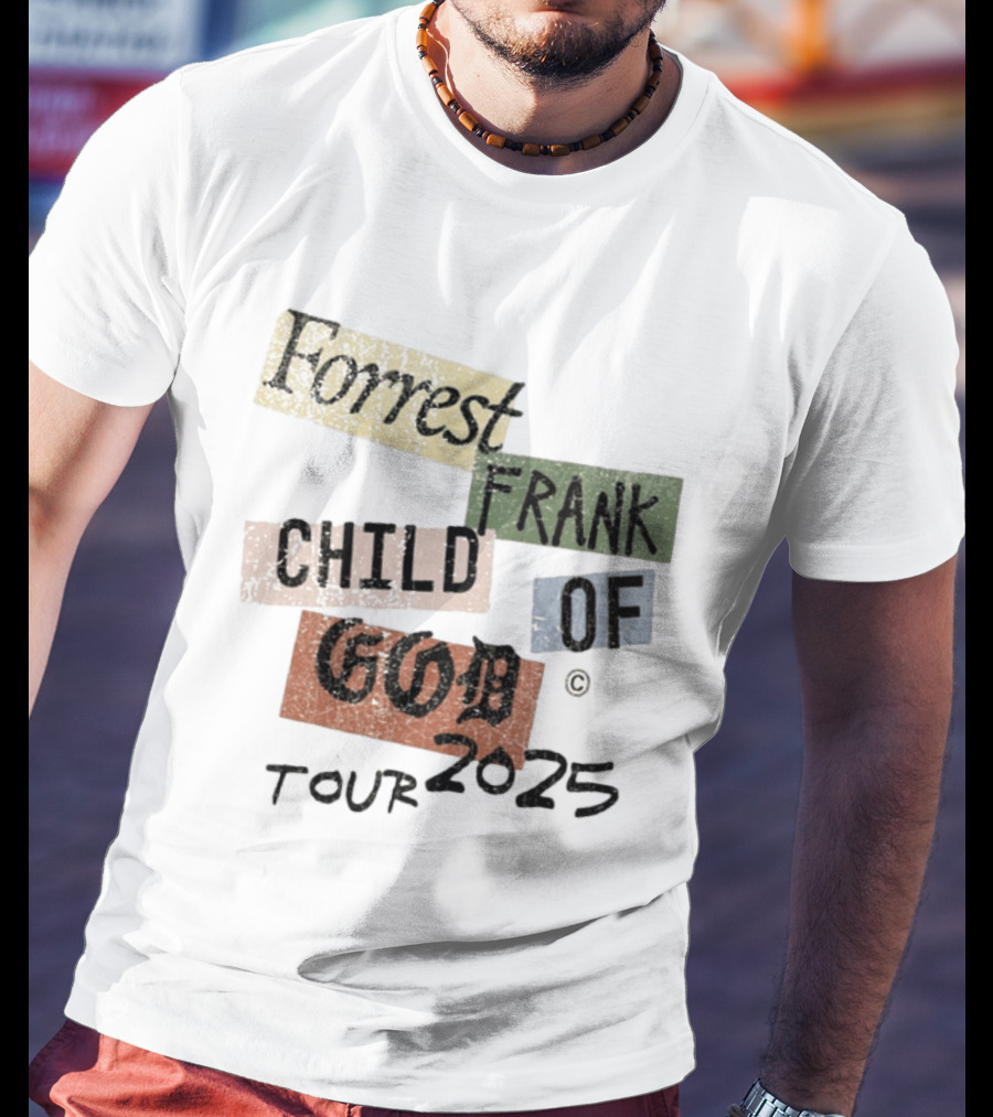 Forrest Frank Child Of God Tour 2025 Color Block Collage T-Shirt