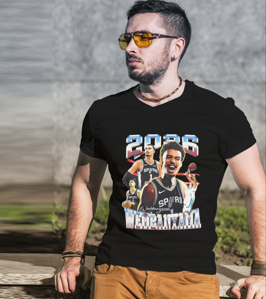 2026 Victor Wembanyama Spurs NBA Player T-Shirt