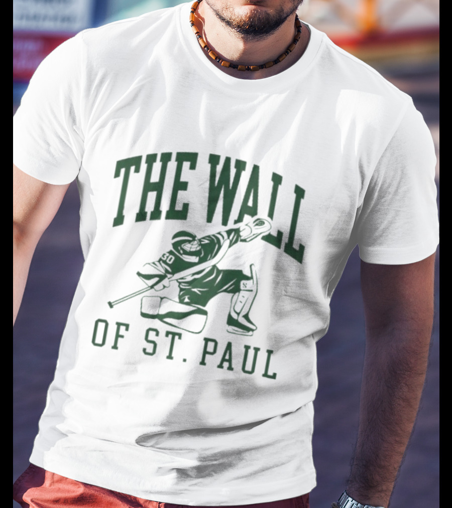 The Wall Of St. Paul Hockey Goalie 30 Jesper Wallstedt T-Shirt