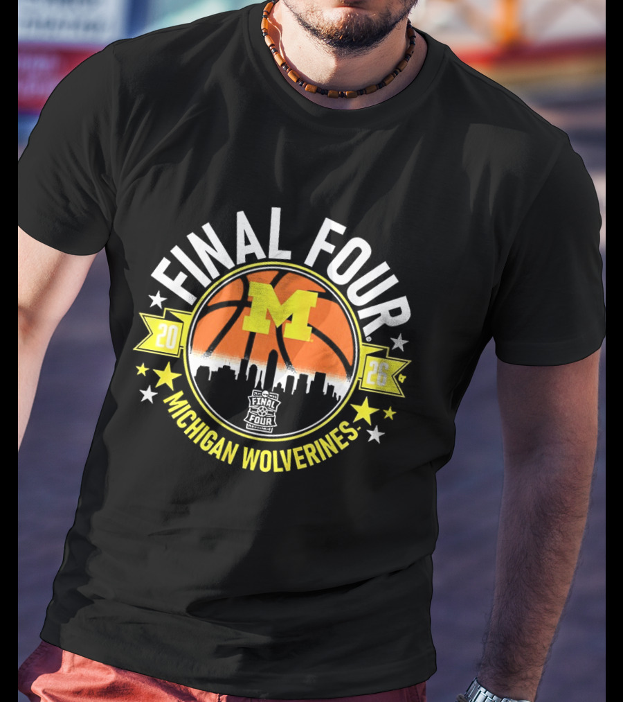 Final Four 2026 Michigan Wolverines Basketball March Madness T-Shirt