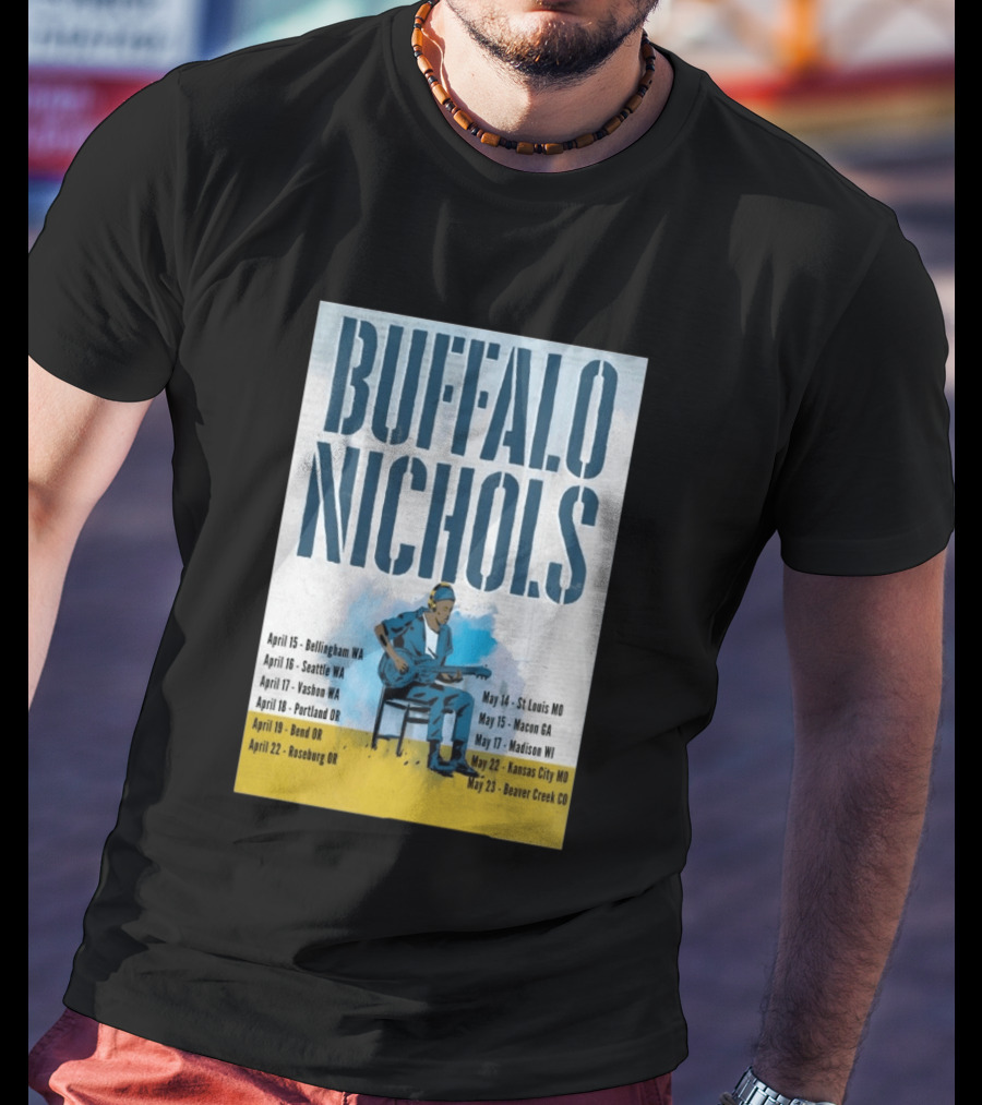 Buffalo Nichols 2026 Summer Tour Bellingham WA To Beaver Creek CO T-Shirt