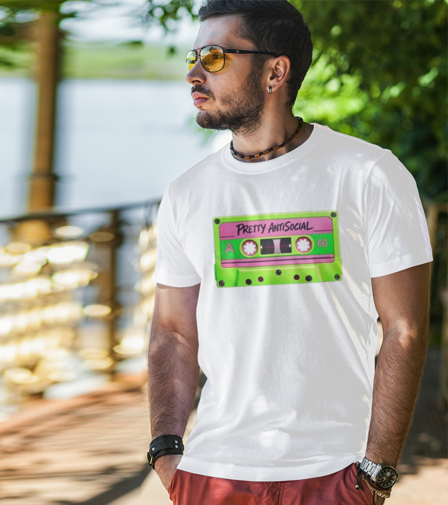 Pretty AntiSocial Pink Green Cassette A 60 T-Shirt