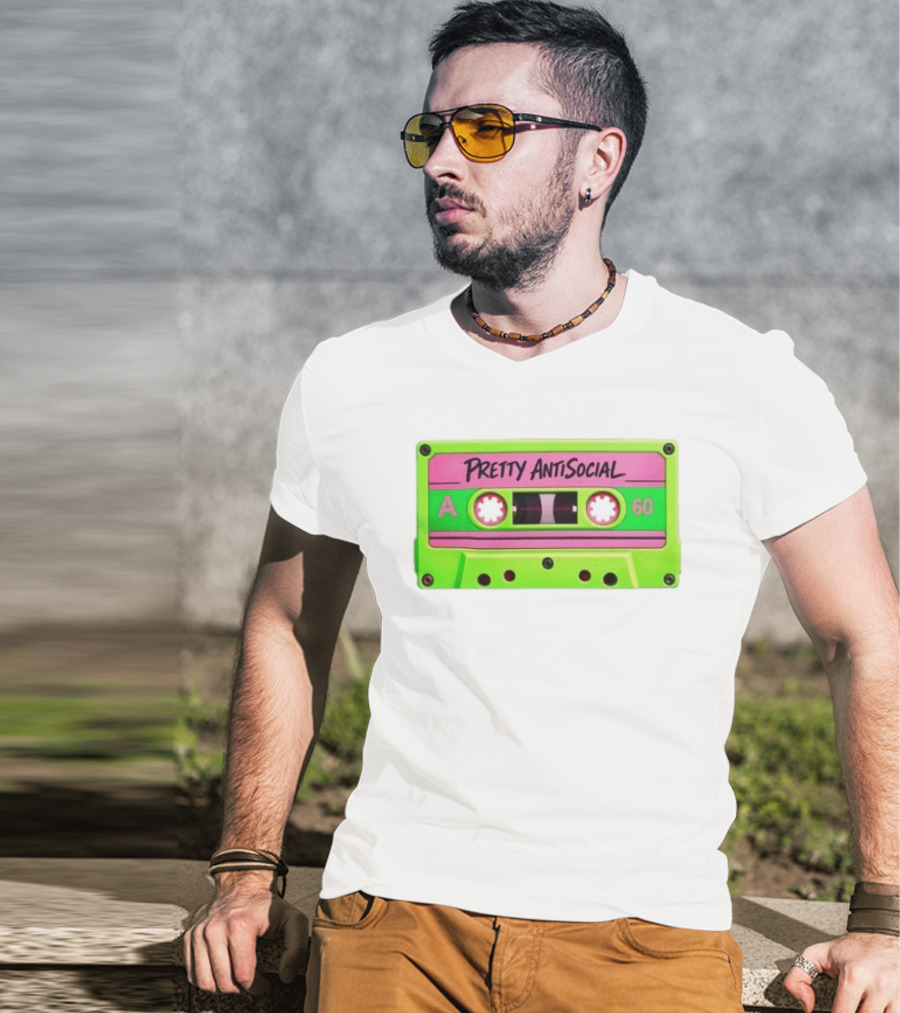 Pretty AntiSocial Pink Green Cassette A 60 T-Shirt