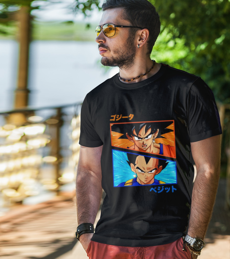 Gogeta Vegito Fusion Transformation Dragon Ball Z Super Saiyan Anime T-Shirt