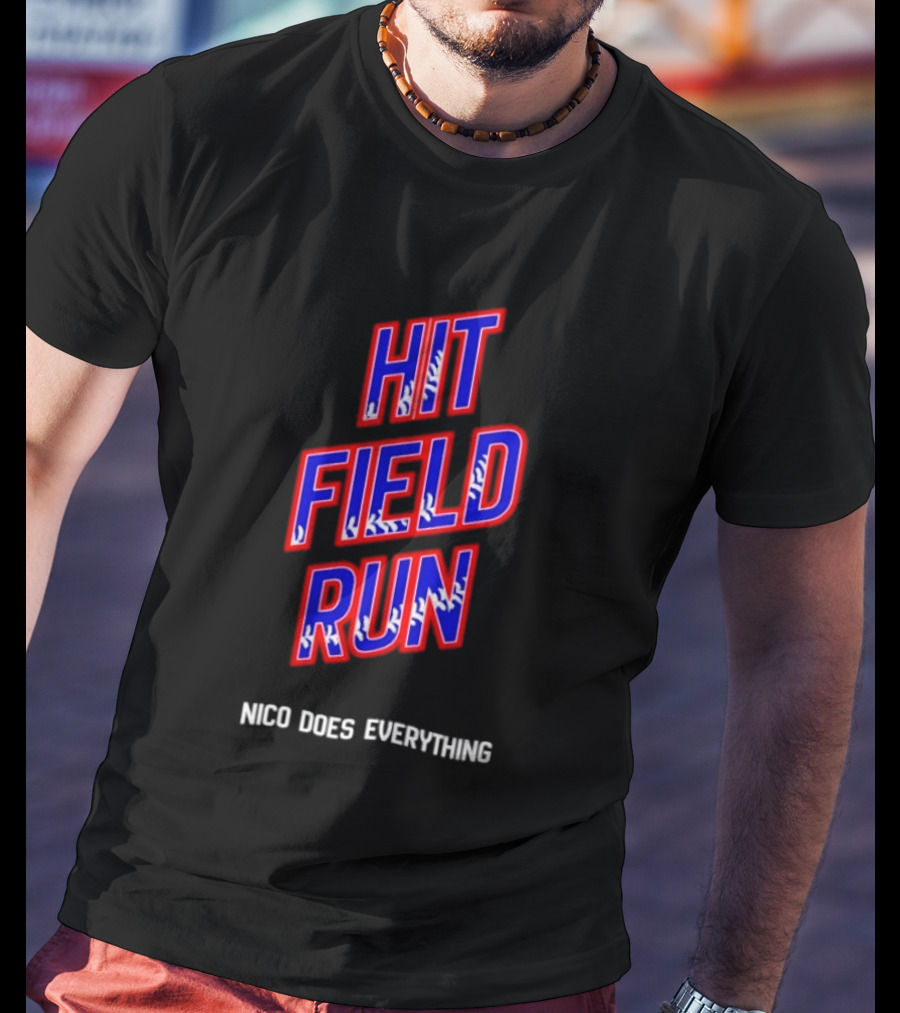 Hit Field Run Nico Does Everything Bold Sports T-Shirt