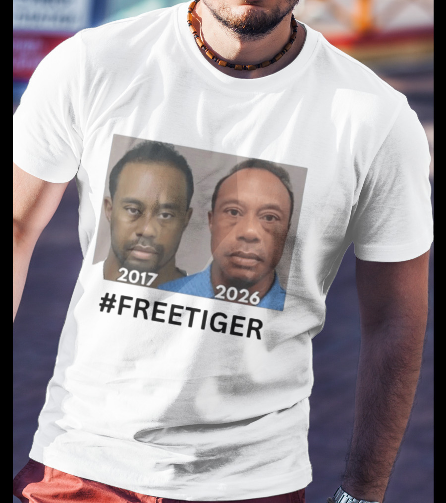 Tiger Woods 2017 2026 Shot Comparison #FREETIGER T-Shirt