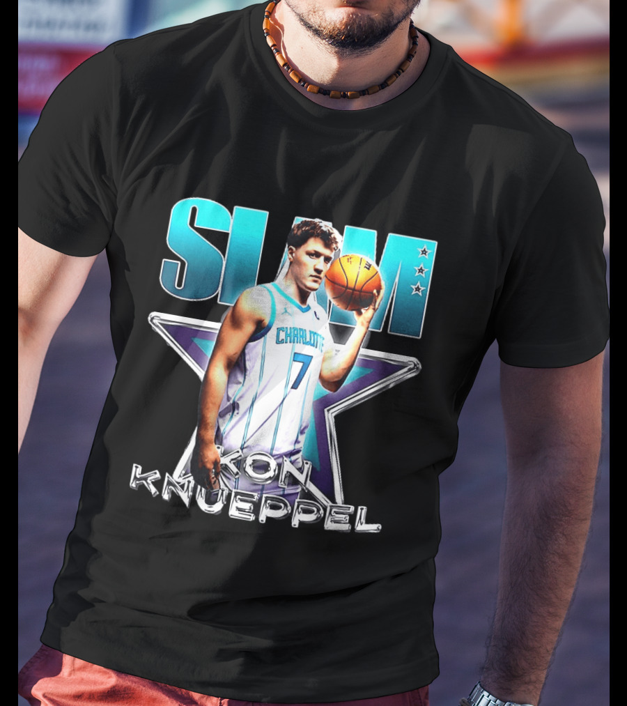 Kon Knueppel Charlotte Hornets Basketball Slam T-Shirt