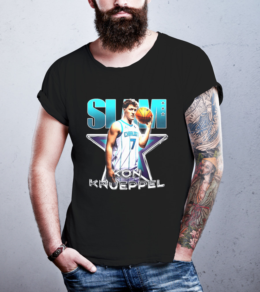 Kon Knueppel Charlotte Hornets Basketball Slam T-Shirt