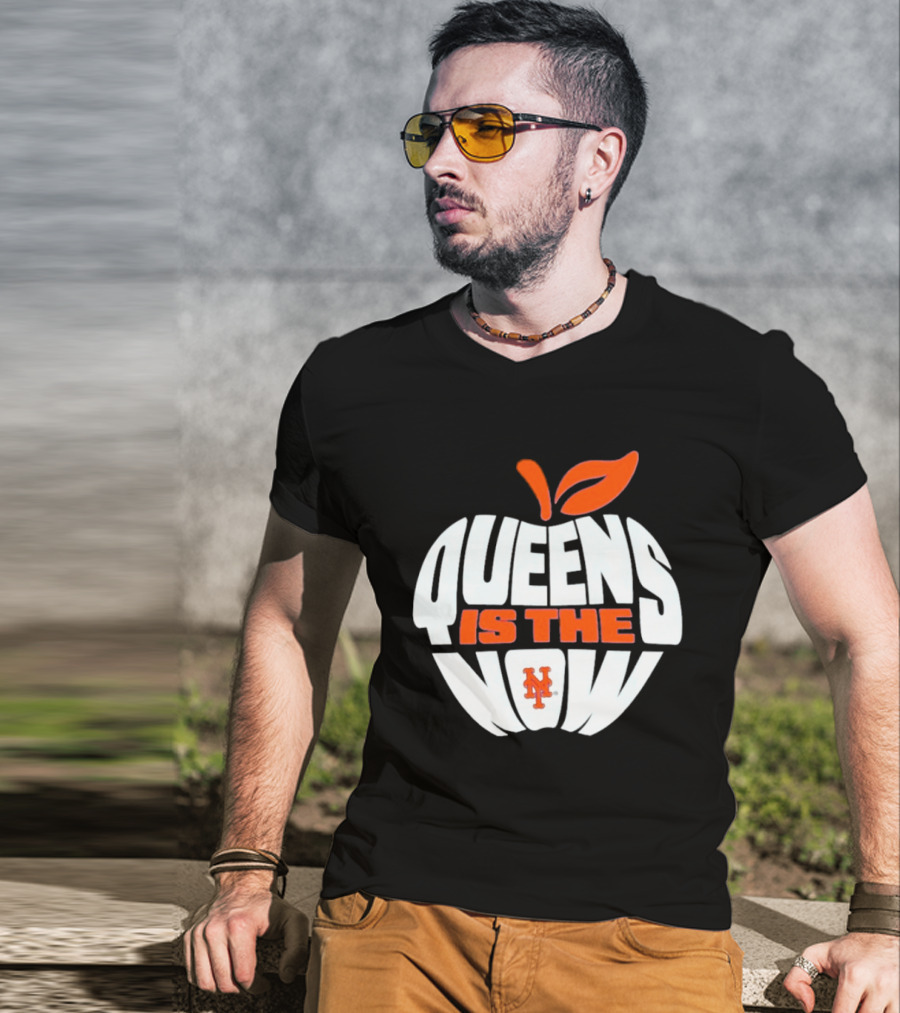 New York Mets Queens Is The Now Apple T-Shirt