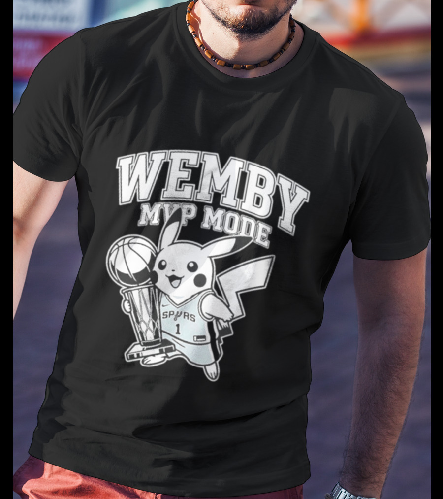 Wemby MVP Mode Pikachu Spurs NBA Victor Wembanyama T-Shirt