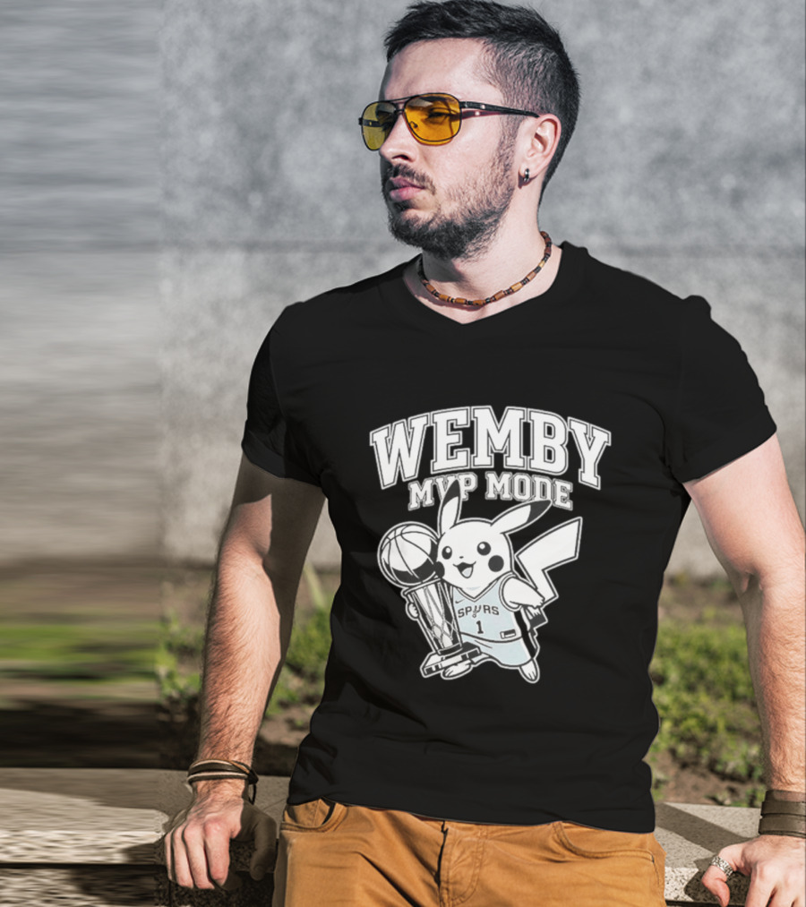 Wemby MVP Mode Pikachu Spurs NBA Victor Wembanyama T-Shirt