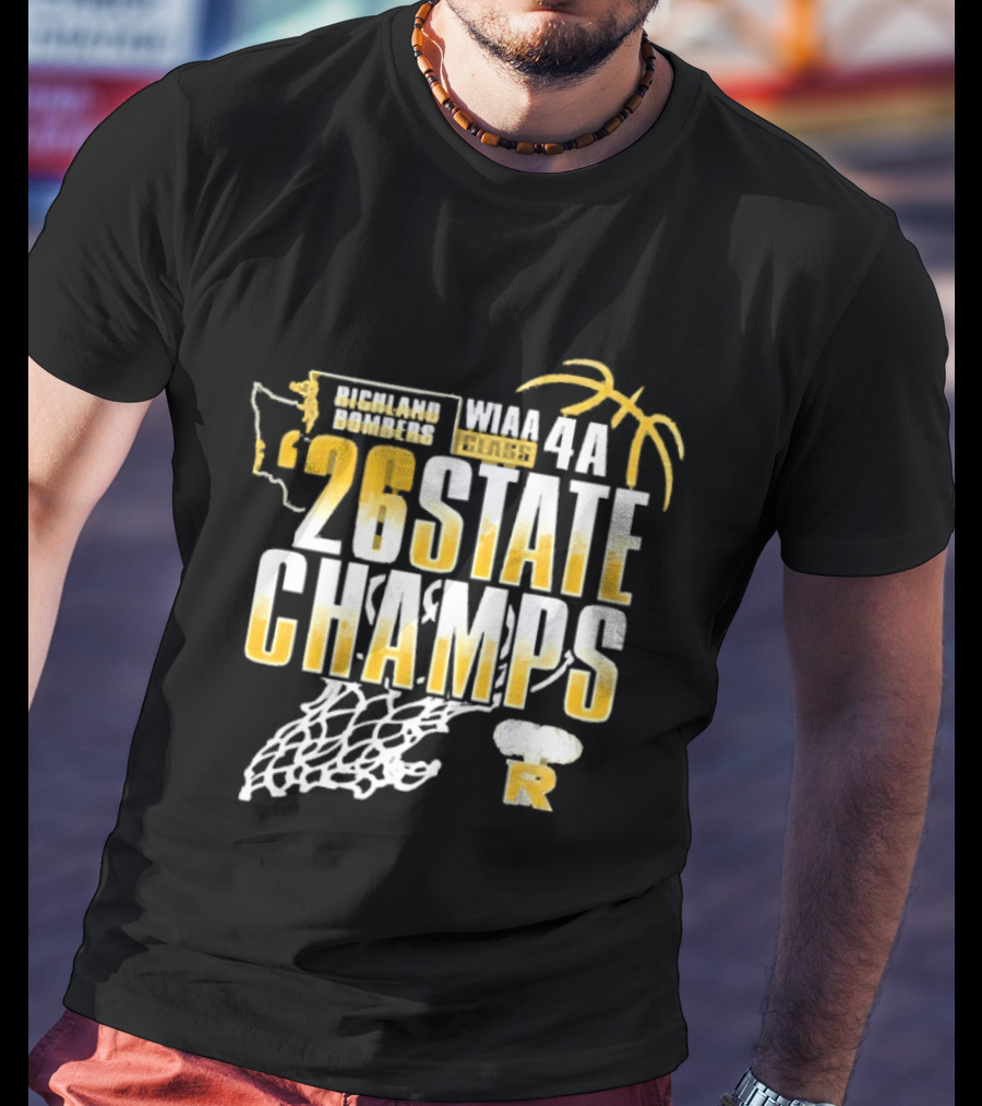Richland Bomber Basketball 2026 WIAA 4A State Champs T-Shirt