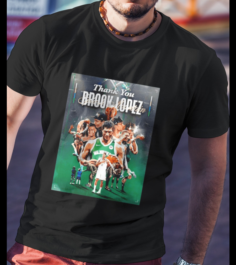 Thank You Brook Lopez Milwaukee Bucks Splash Mountain T-Shirt