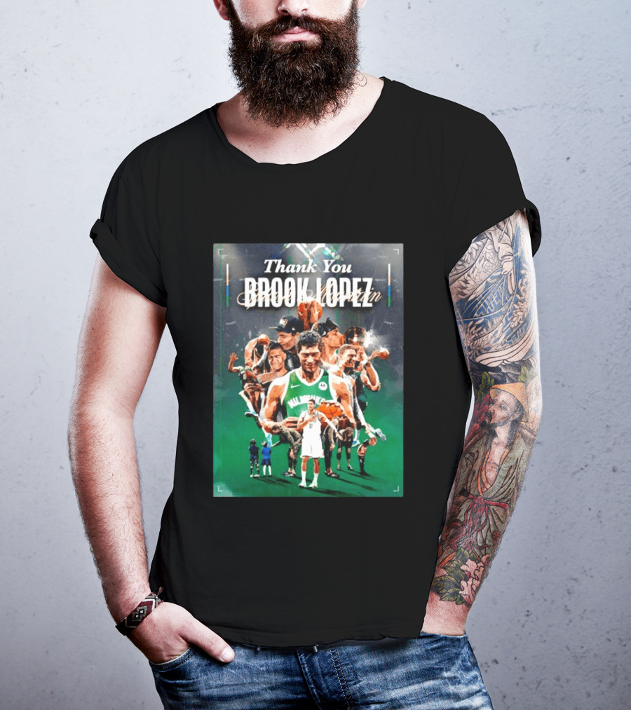 Thank You Brook Lopez Milwaukee Bucks Splash Mountain T-Shirt