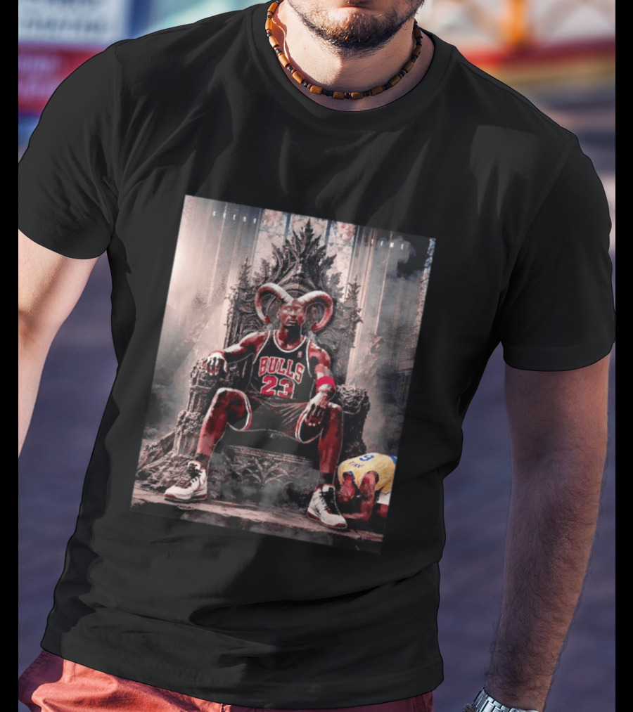 GOAT Michael Jordan Number 23 Chicago Bulls Legendary Throne T-Shirt