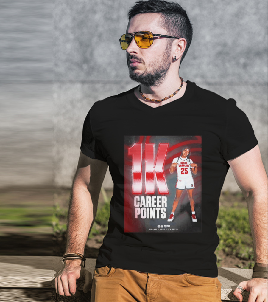 South Carolina Gamecocks Raven Johnson 1K Career Points T-Shirt