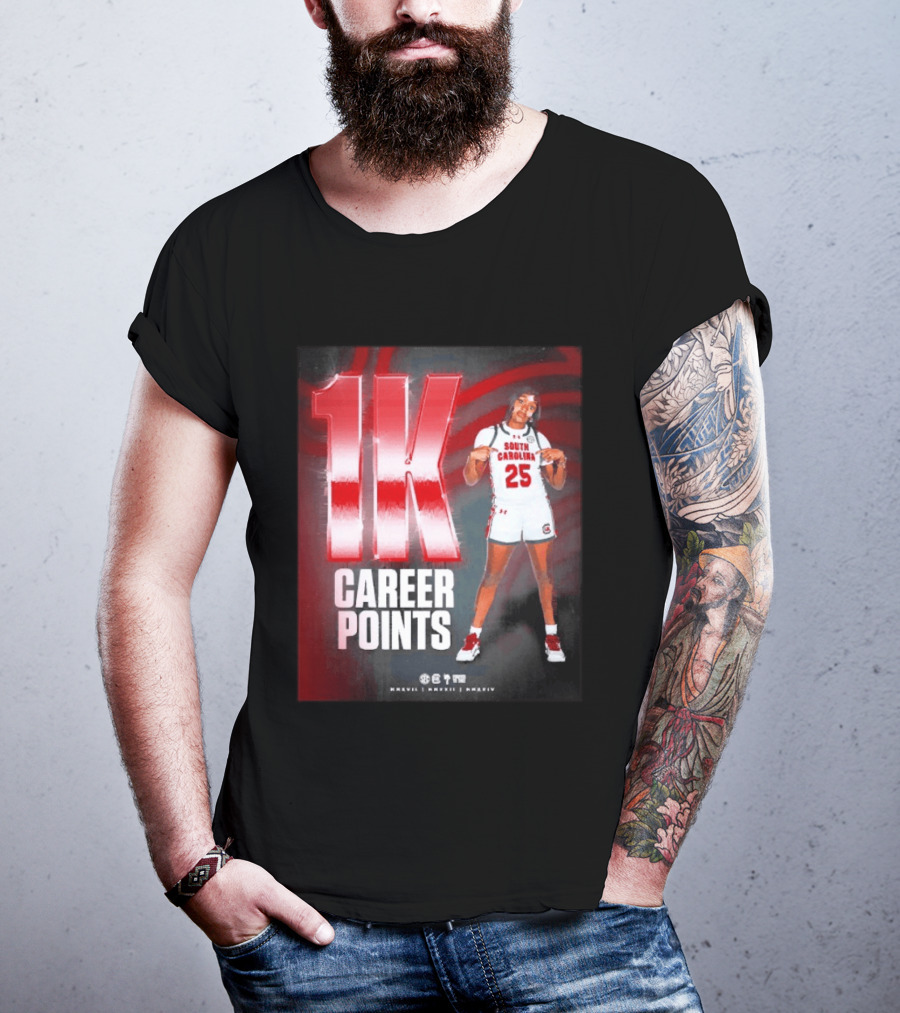 South Carolina Gamecocks Raven Johnson 1K Career Points T-Shirt