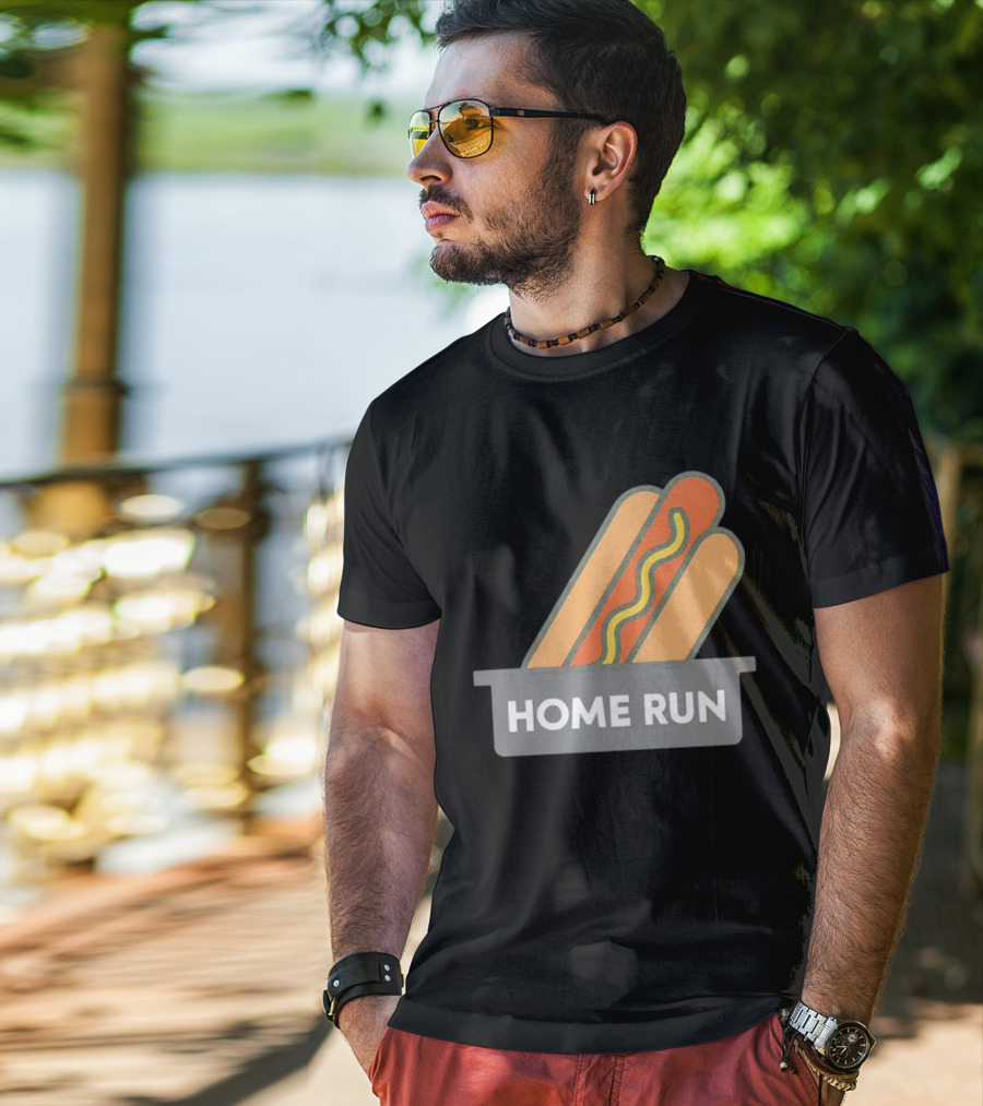 Home Run Hot Dog New York Mets Baseball Fan T-Shirt