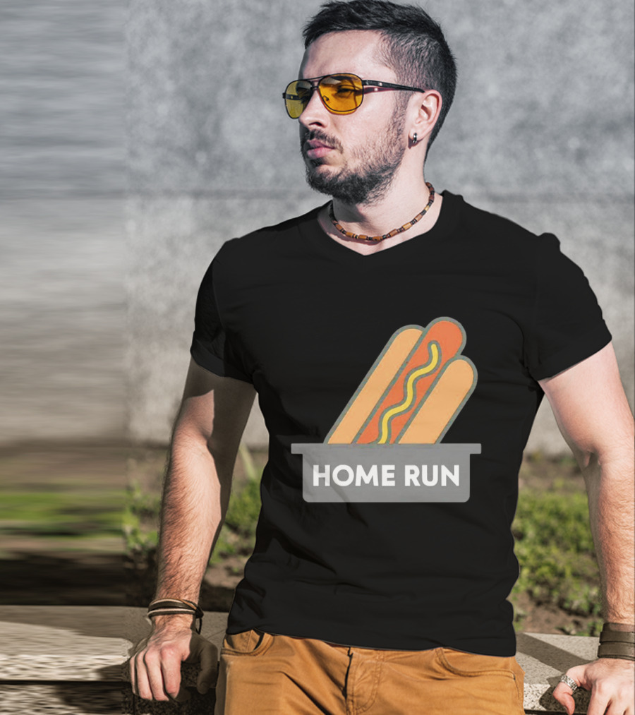 Home Run Hot Dog New York Mets Baseball Fan T-Shirt