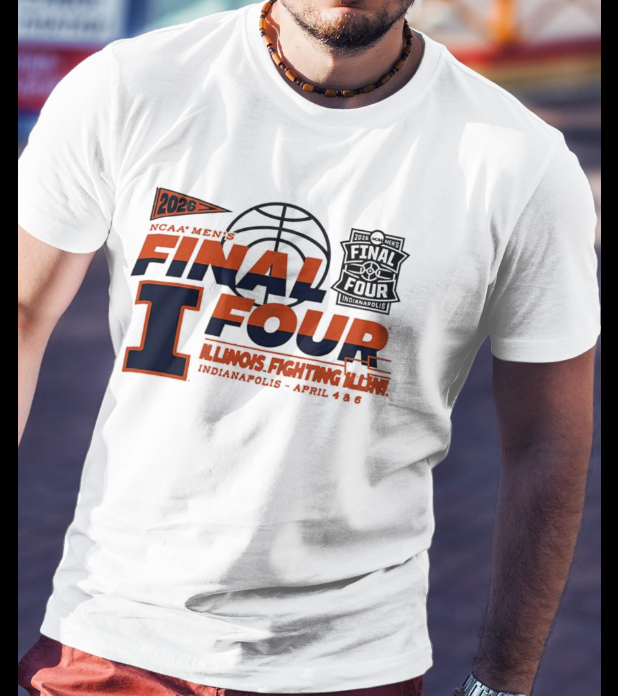 2026 NCAA Men's Final Four Illinois Fighting Illini Indianapolis April 4 & 6 T-Shirt