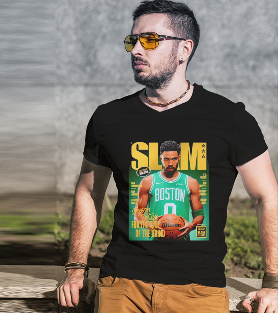 Slam Magazine Jayson Tatum Boston Celtics For The Love Of The Grind T-Shirt