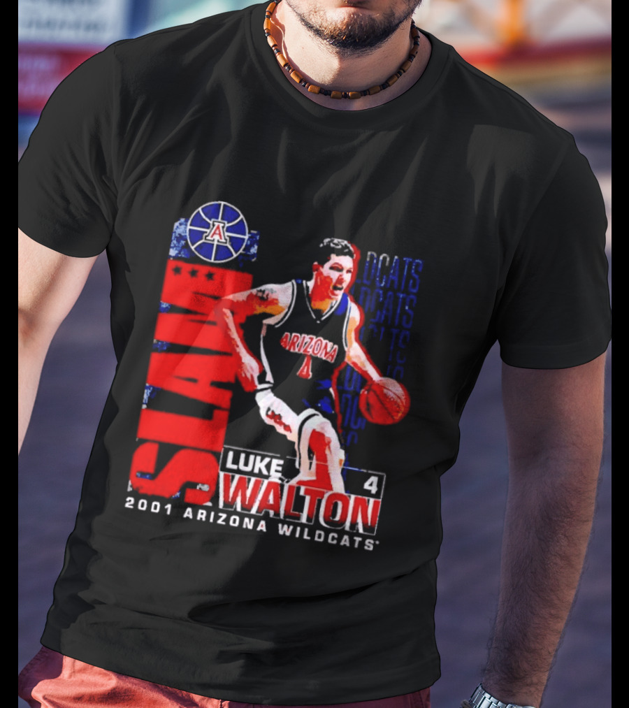 SLAM Luke Walton 4 Arizona Wildcats 2001 Final Four T-Shirt