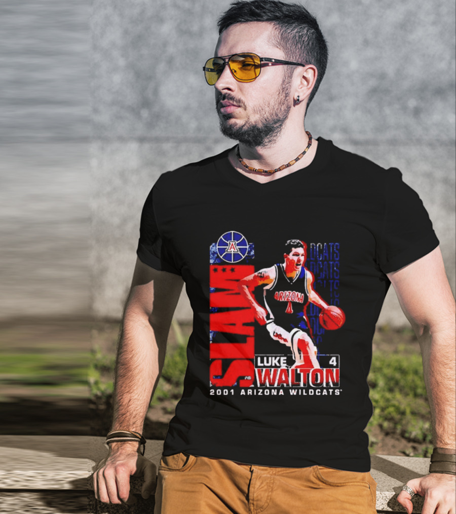 SLAM Luke Walton 4 Arizona Wildcats 2001 Final Four T-Shirt