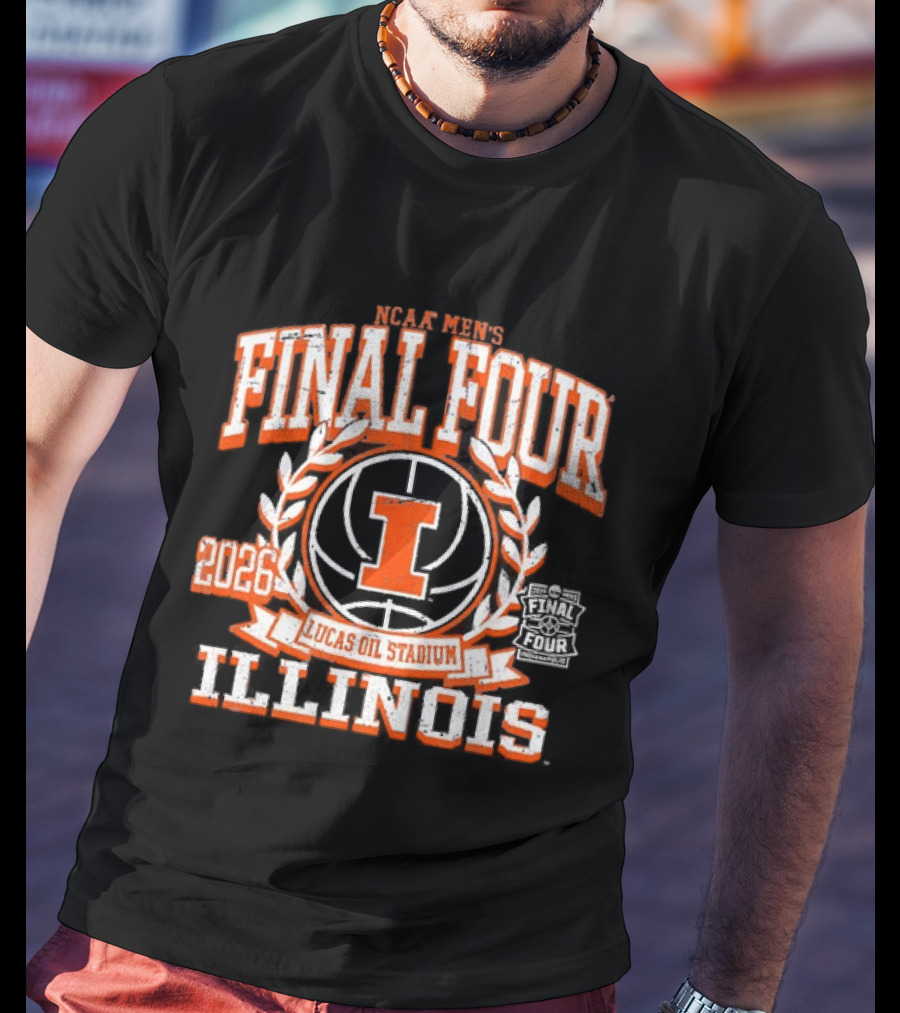 Illinois Fighting Illini Final Four 2026 Lucas Oil Stadium T-Shirt