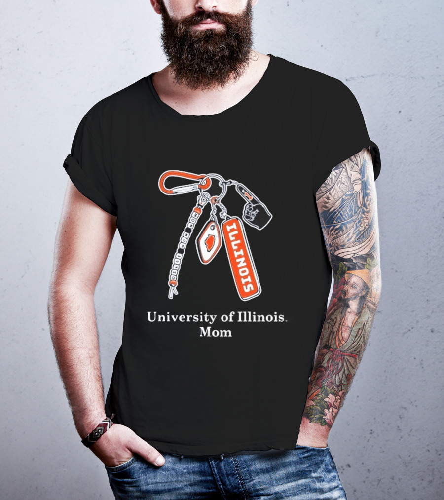 Illinois Fighting University Of Illinois Mom Keychain T-Shirt