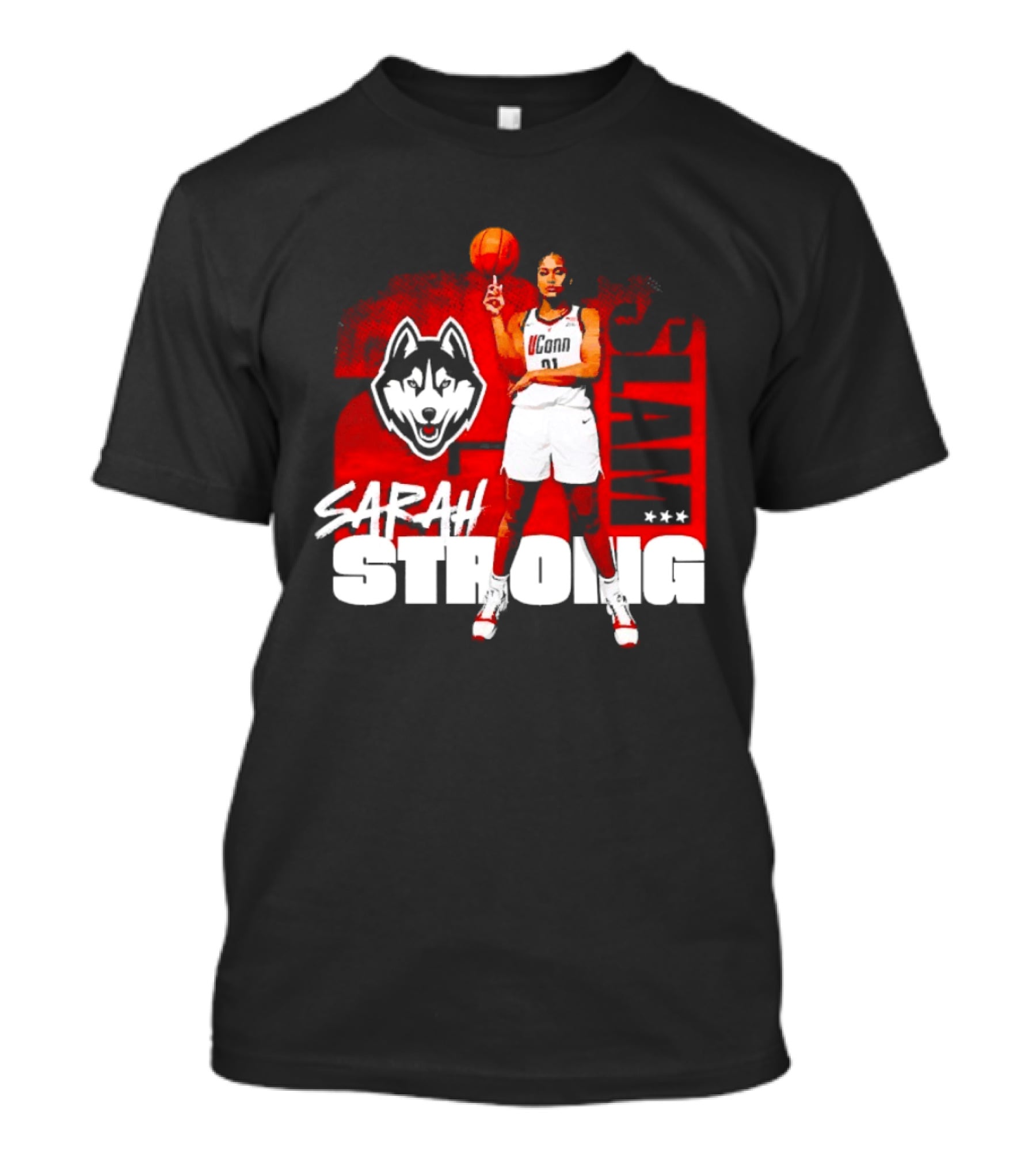 UConn Huskies SLAM Sarah Strong No 21 Women's Basketball T-Shirt
