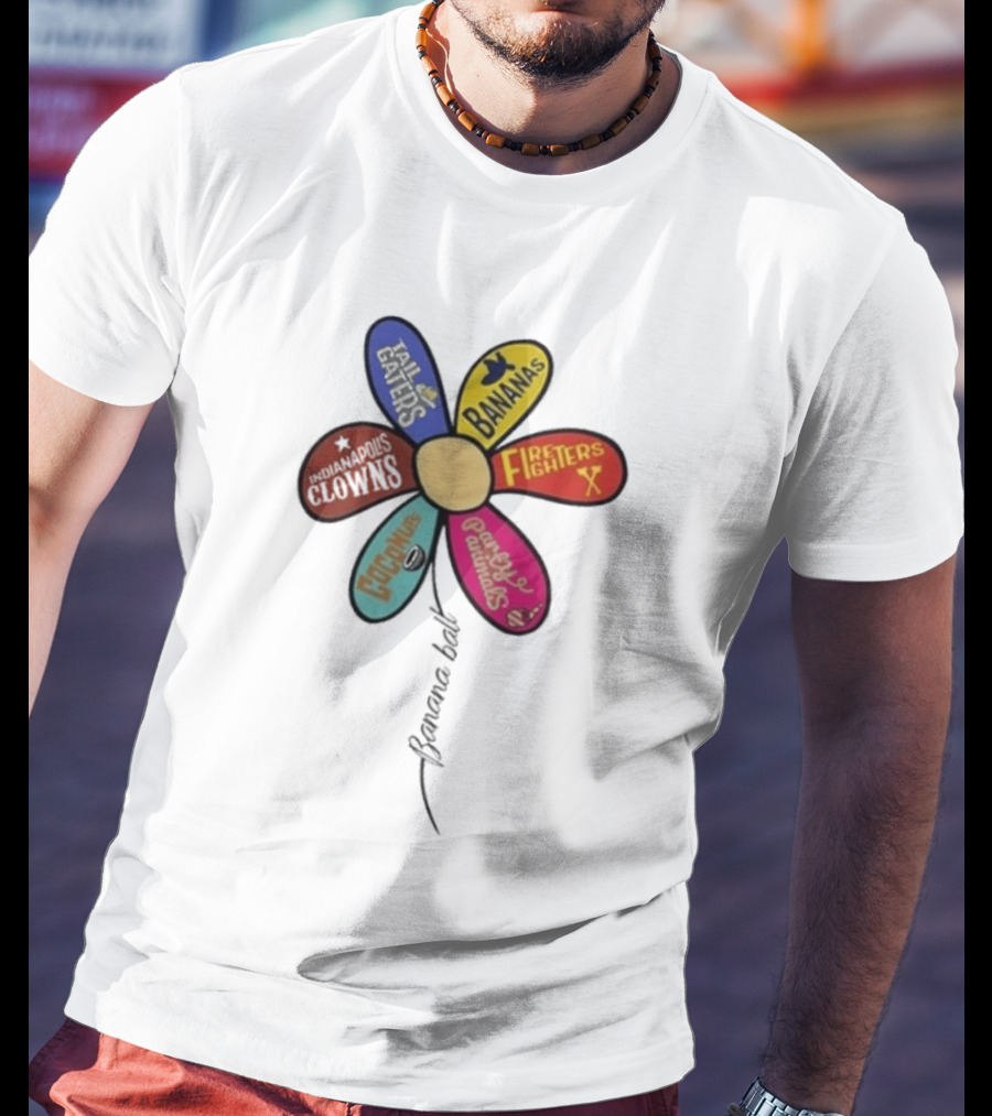 Savannah Bananas Firefighters Party Animals Dad Cops Florals T-Shirt