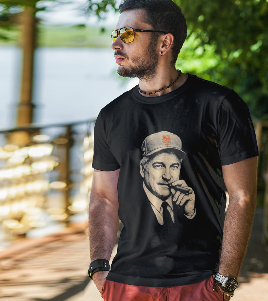 Keith Hernandez Cigar New York Mets Cap T-Shirt