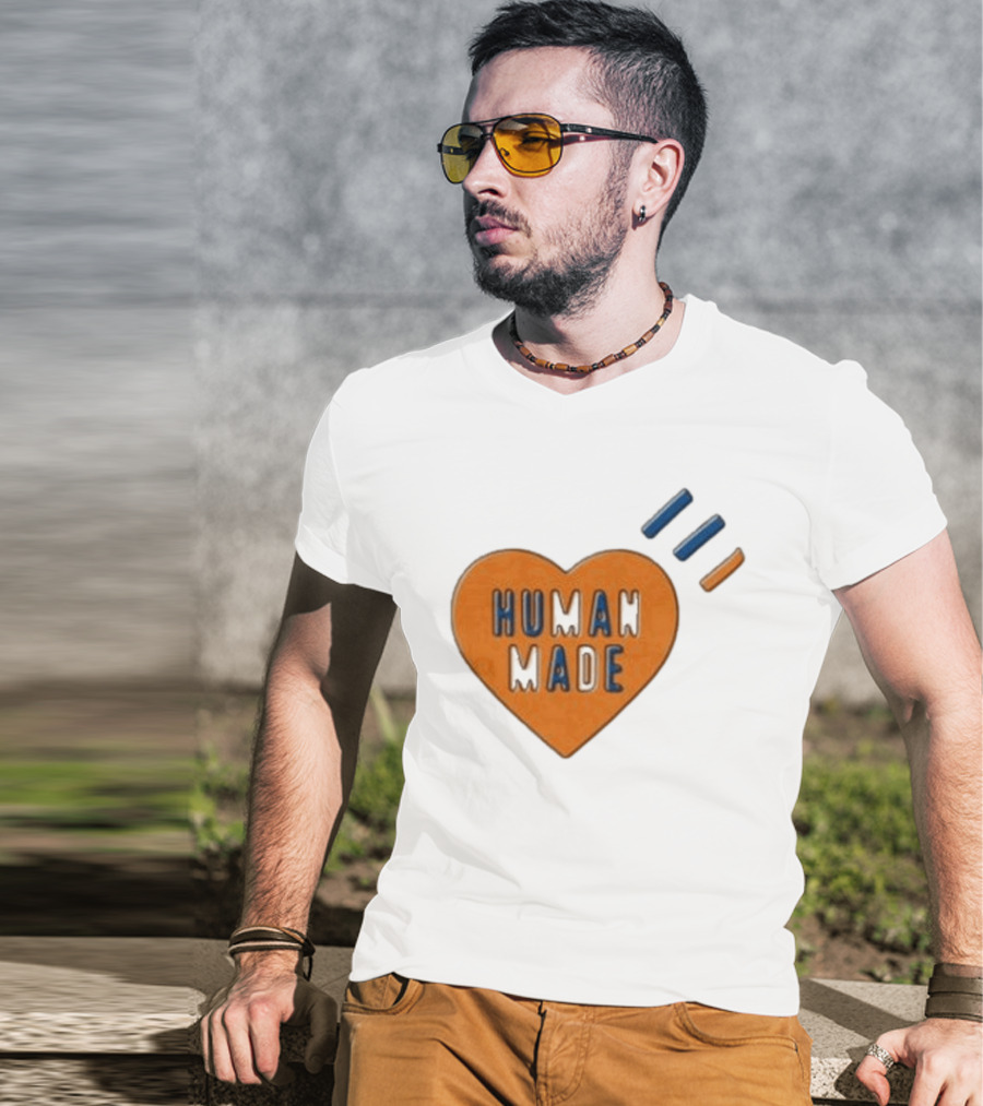 Human Made Heart Icon With Dry Alls T-Shirt