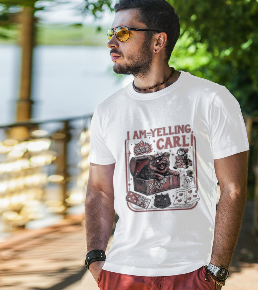 I Am Yelling Carl Box Of Surprises T-Shirt