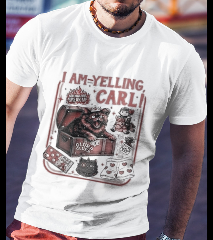 I Am Yelling Carl Box Of Surprises T-Shirt