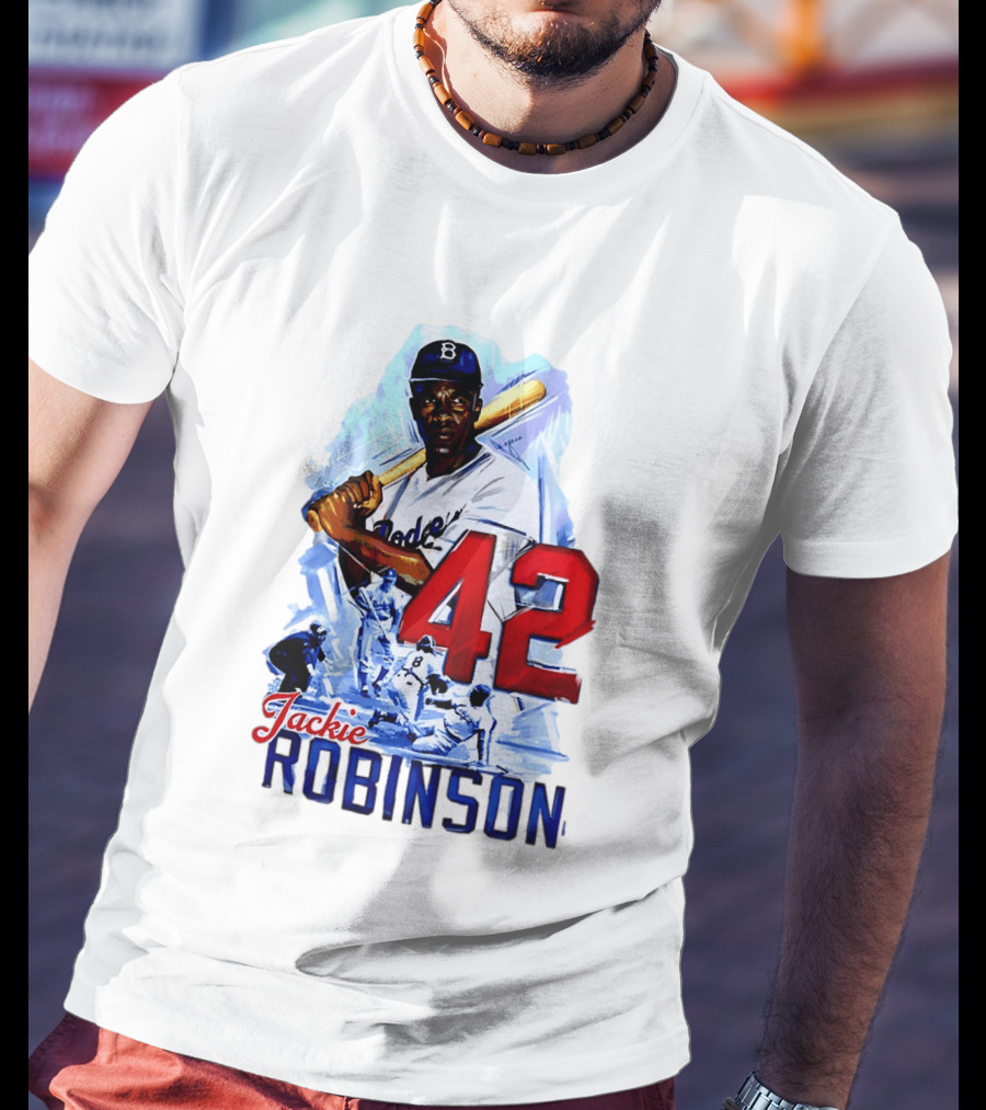Jackie Robinson 42 Dodgers Baseball Legends T-Shirt