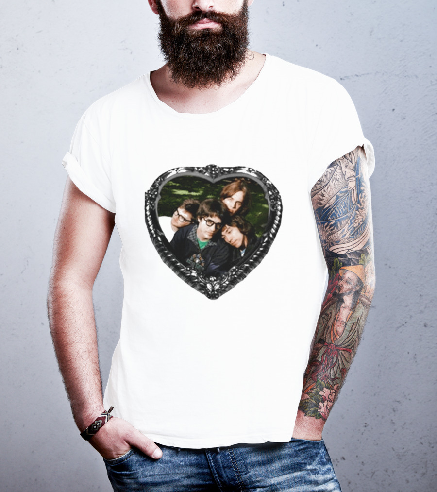 The Lazy Eyes Cheesy Love Songs Heartshape Group Photo Frame T-Shirt