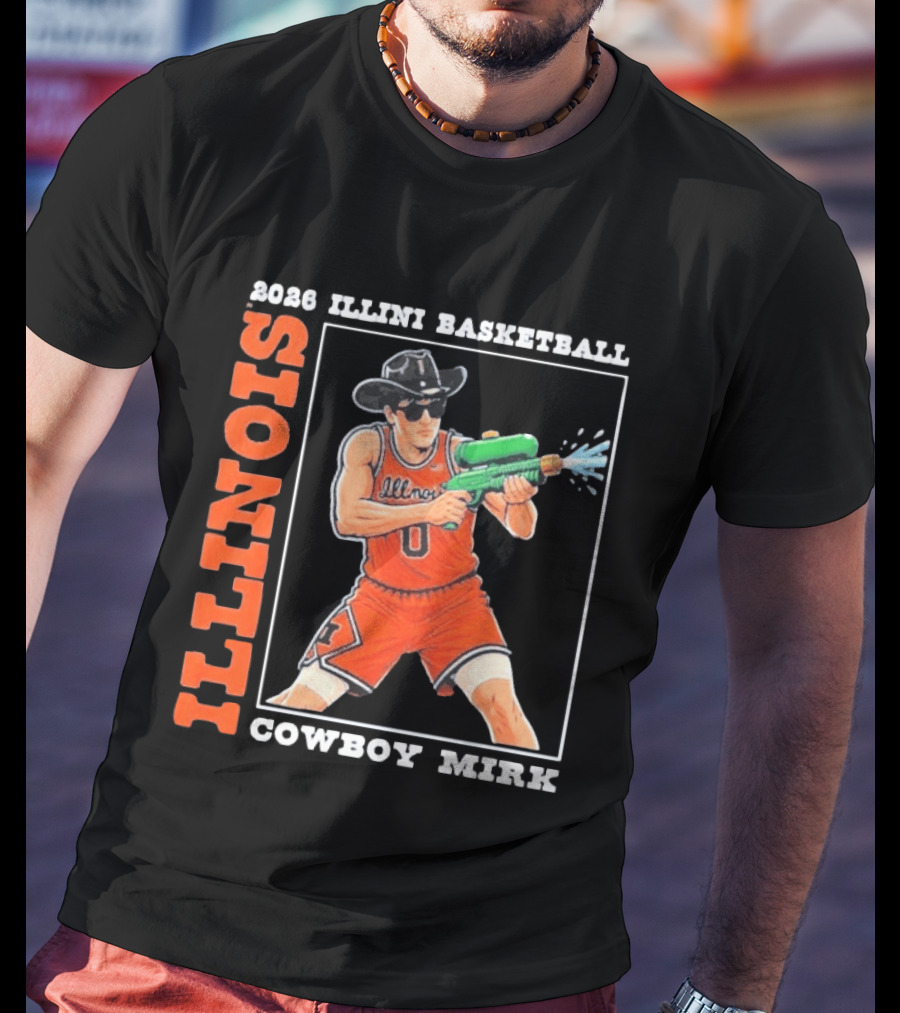 2026 Illinois Basketball Cowboy Mirk Fighting Illini March Madness Final Four T-Shirt