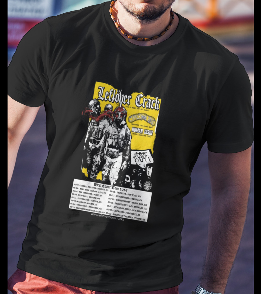 Leftover Crack West Coast 2026 Shows Vintage Punk Rock Tour Dates T-Shirt